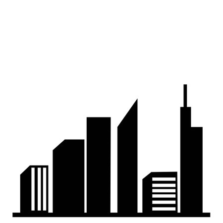 city skyline icon logo vectorのイラスト素材
