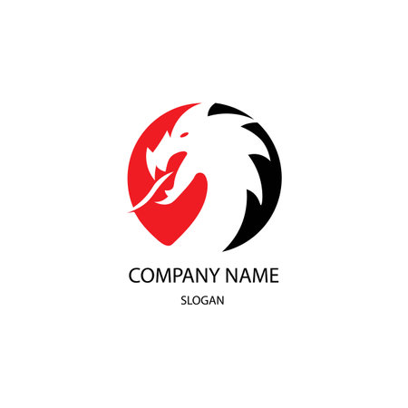 dragon icon logo vectorのイラスト素材