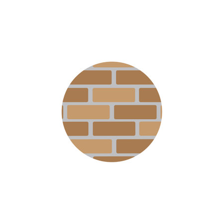 brick wall icon logo vectorのイラスト素材