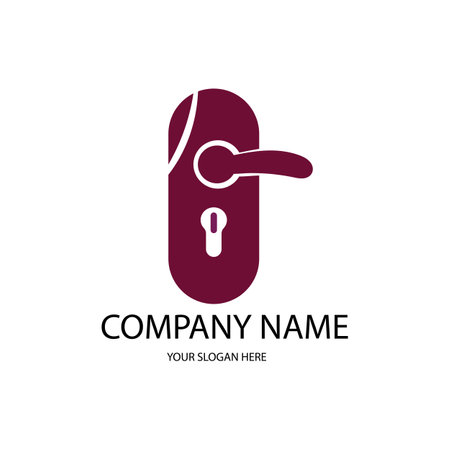 door handle icon logo vectorのイラスト素材
