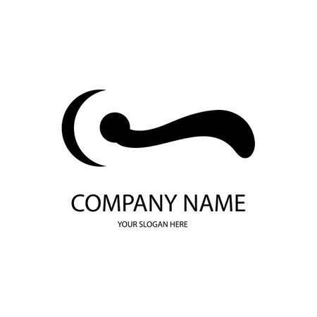 door handle icon logo vectorのイラスト素材