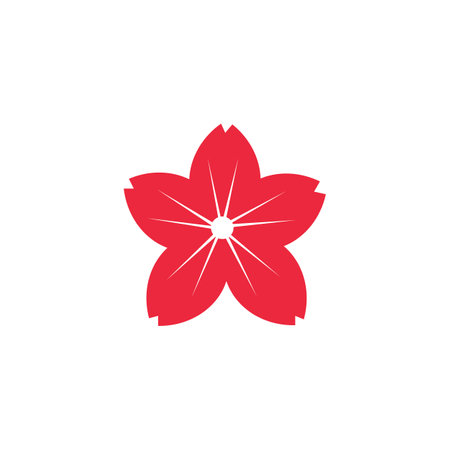 sakura flower icon logo vectorのイラスト素材