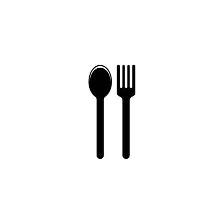 fork and spoon icon logo vectorのイラスト素材
