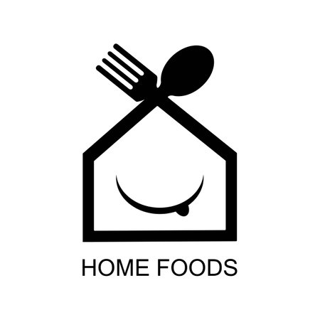 fork and spoon icon logo vectorのイラスト素材
