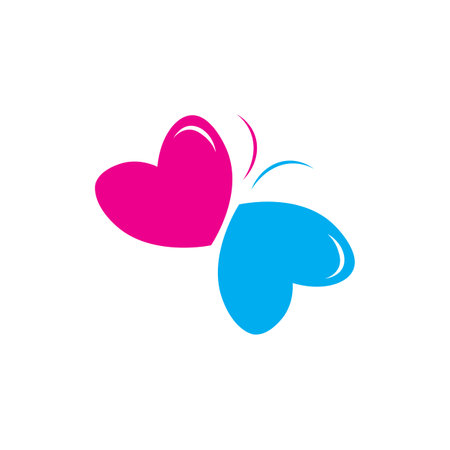 love butterfly icon logo vectorのイラスト素材