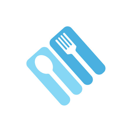 fork and spoon icon logo vectorのイラスト素材