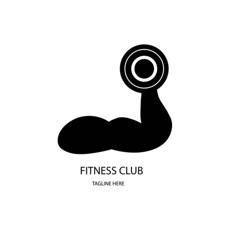 fitness icon logo vector designのイラスト素材
