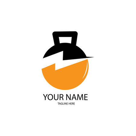 fitness icon logo vector designのイラスト素材