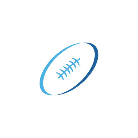 rugby ball icon logo vectorのイラスト素材