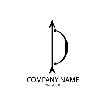 archery icon logo vector designのイラスト素材