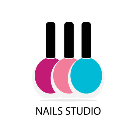 nail studio icon logo vectorのイラスト素材