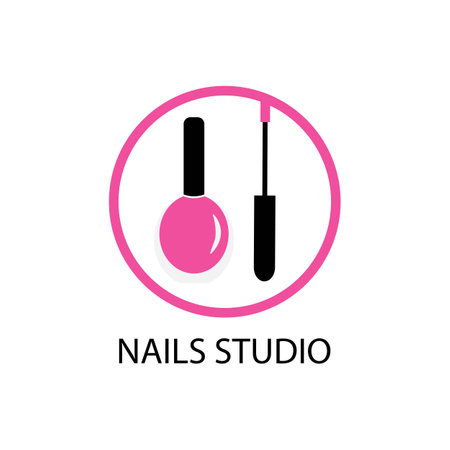 nail studio icon logo vectorのイラスト素材