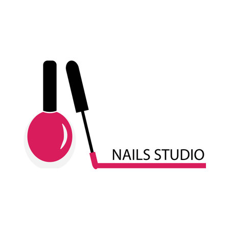 nail studio icon logo vectorのイラスト素材