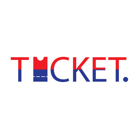 ticket icon logo vectorのイラスト素材
