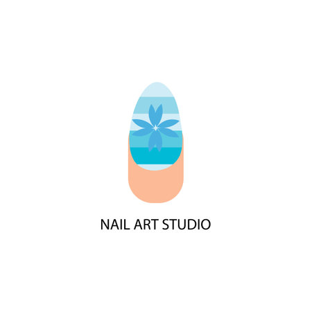 nail studio icon logo vectorのイラスト素材
