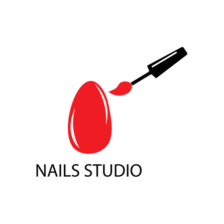 nail studio icon logo vectorのイラスト素材