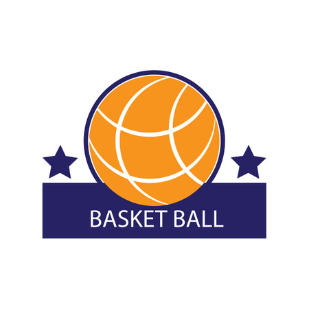 basket ball icon logo vectorのイラスト素材