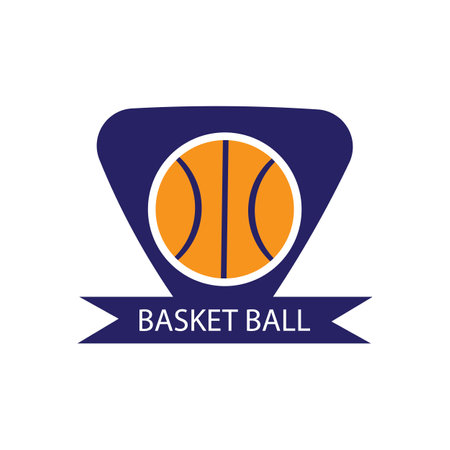 basket ball icon logo vectorのイラスト素材
