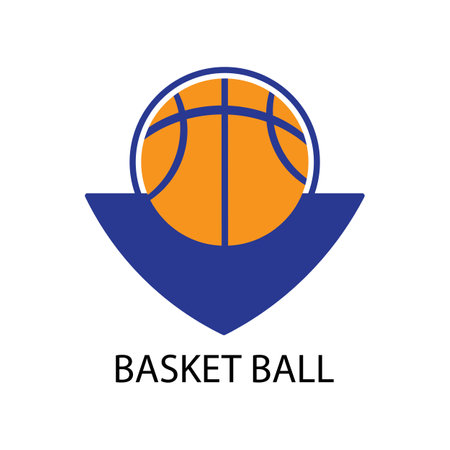 basket ball icon logo vectorのイラスト素材