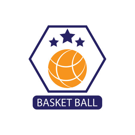 basket ball icon logo vectorのイラスト素材