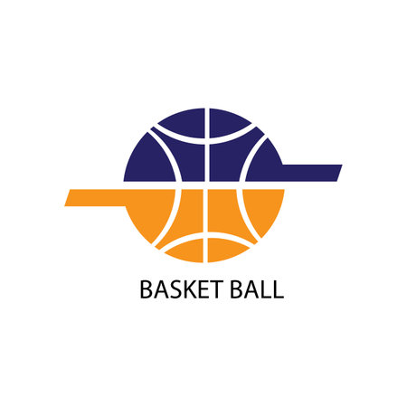 basket ball icon logo vectorのイラスト素材