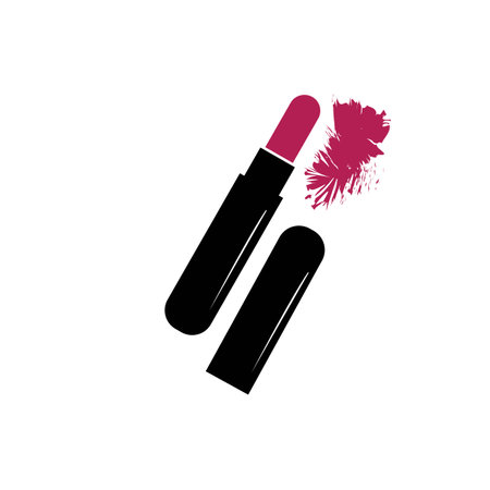 lipstick illustration logo vectorのイラスト素材