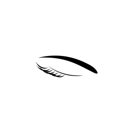 eye lash icon logo vectorのイラスト素材