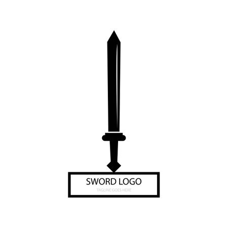 sword icon logo vectorのイラスト素材