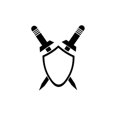 sword icon logo vectorのイラスト素材