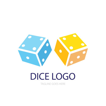 dice icon logo vectorのイラスト素材
