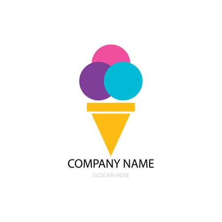 ice cream icon logo vectorのイラスト素材
