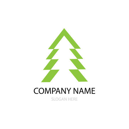 cedar tree icon logo vectorのイラスト素材