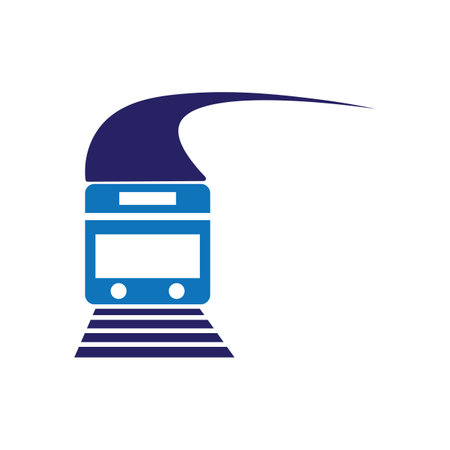 train icon logo vectorのイラスト素材