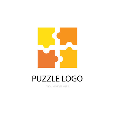 puzzle icon logo vectorのイラスト素材