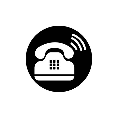 telephone icon logo vectorのイラスト素材