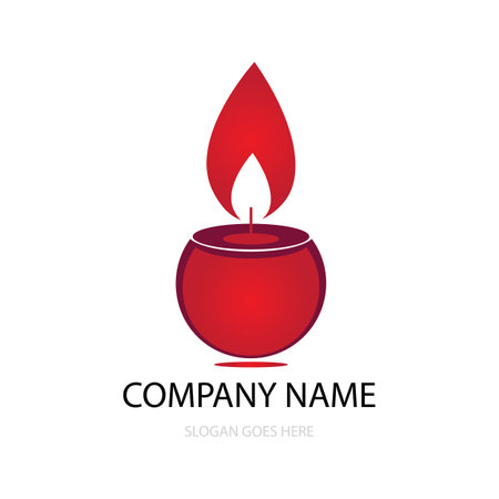 candle icon logo vectorのイラスト素材