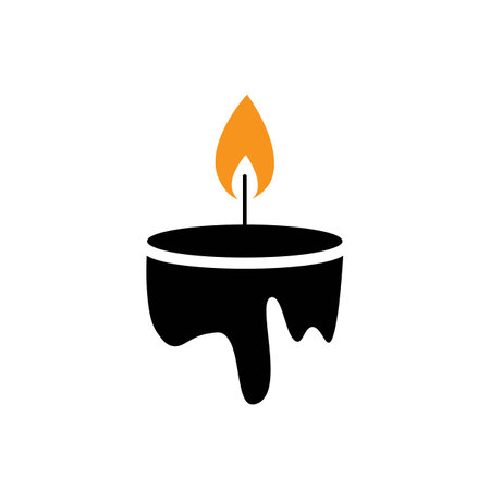 candle icon logo vectorのイラスト素材