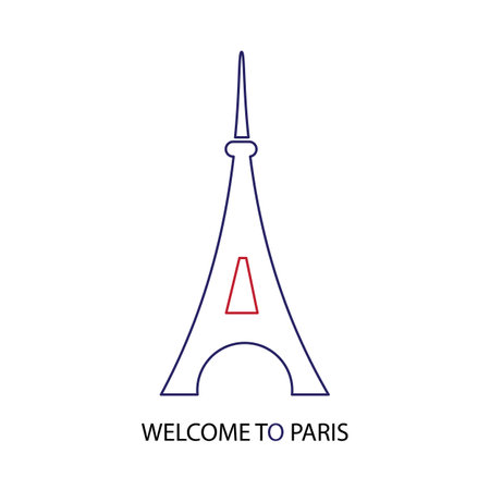 paris icon logo vectorのイラスト素材
