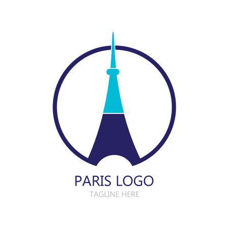 paris icon logo vectorのイラスト素材