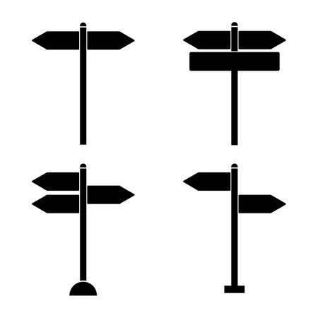 road sign icon logo vectorのイラスト素材