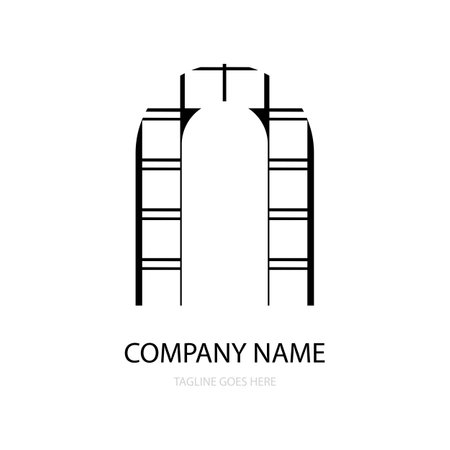 gate icon logo vectorのイラスト素材