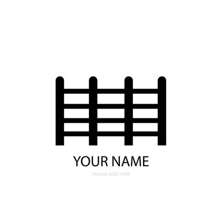 fence icon logo vectorのイラスト素材