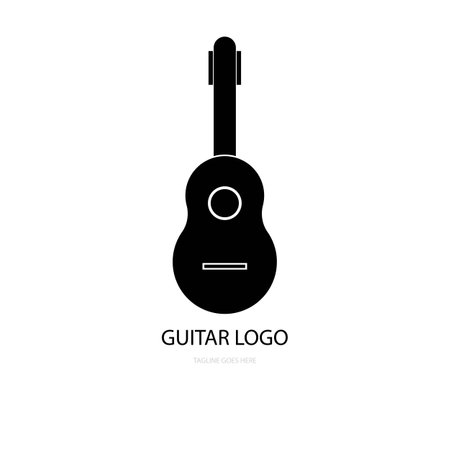 guitar icon logo vectorのイラスト素材