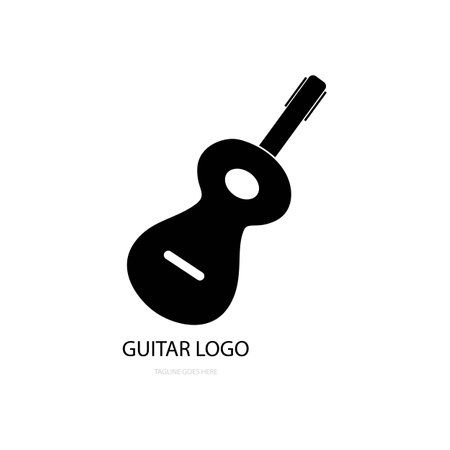 guitar icon logo vectorのイラスト素材