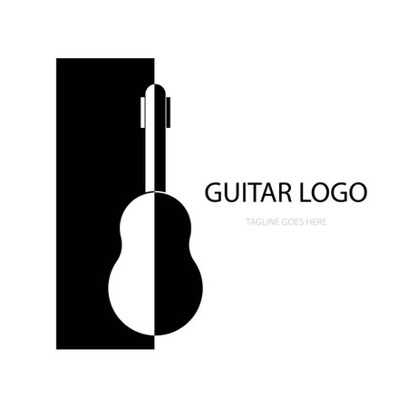 guitar icon logo vectorのイラスト素材