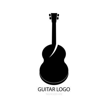 guitar icon logo vectorのイラスト素材