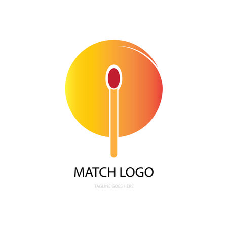 match and fire icon logo vectorのイラスト素材