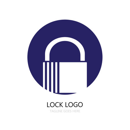 lock padlock logo vectorのイラスト素材
