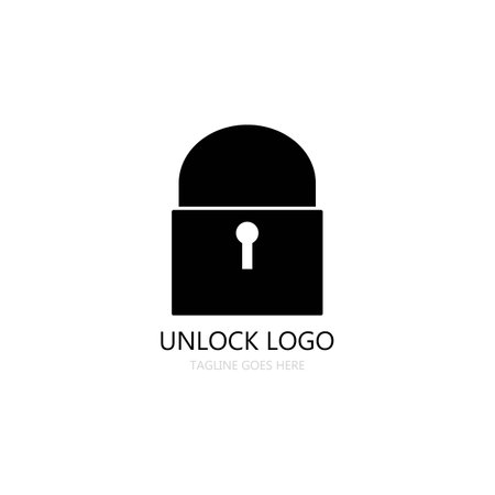 lock padlock logo vectorのイラスト素材