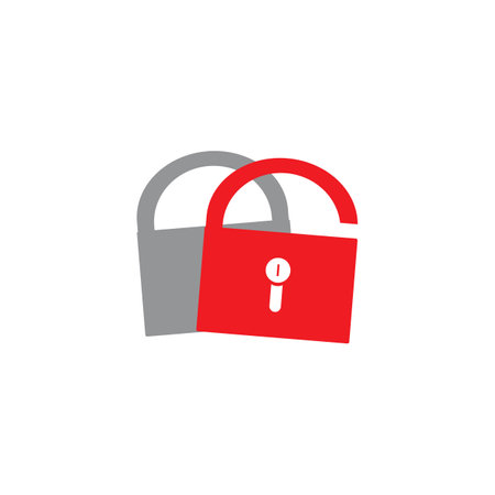 lock, unlock padlock logo vector
